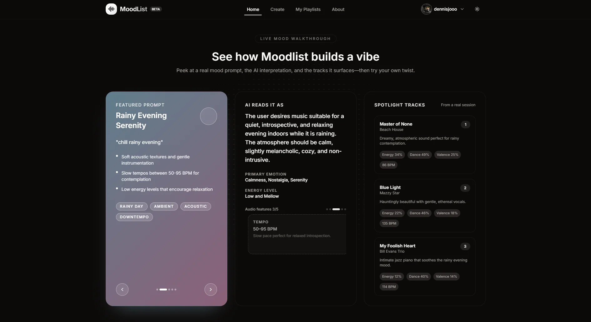 Moodlist Walkthrough
